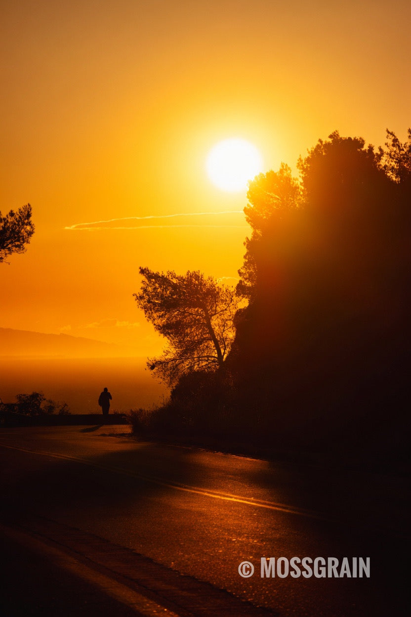 The Last Light — Sunset Silhouette, Greece