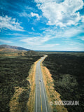 Lone Road — Aerial Desert Highway, American West